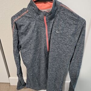 Nike Heathered Blue Pullover with Pink Highlights